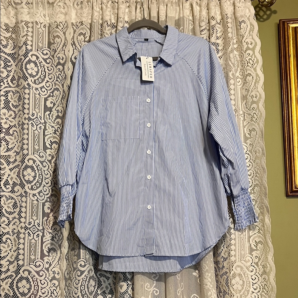 Lemafer Seersucker Women's Blouse